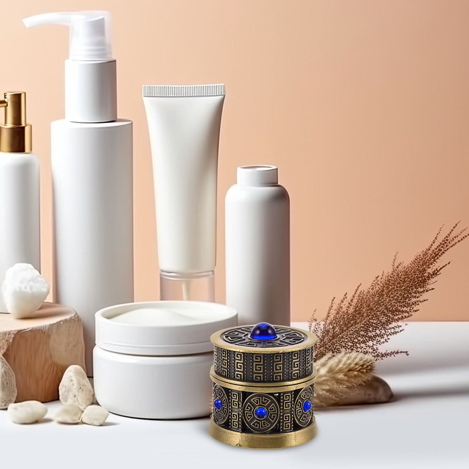 Luxury Skincare Jars - Sturdy Refillable Cream Jar Metal Frame